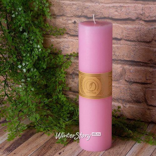 Декоративная свеча Ливорно 305*80 мм розовая Омский Свечной