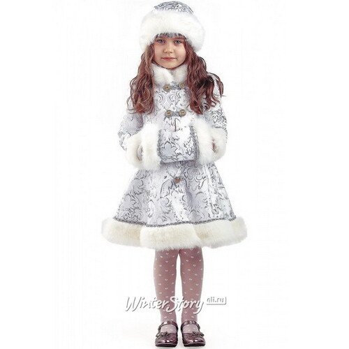 Карнавальный костюм Снегурочка Хрустальная, рост 134 см Батик