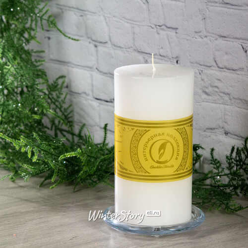 Декоративная свеча Ливорно 150*80 мм белая Омский Свечной