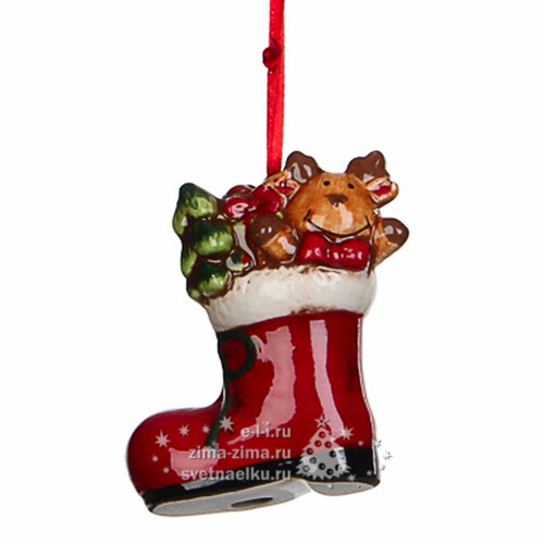 Елочная игрушка "Рождественский сапог", 6 см, подвеска Edelman