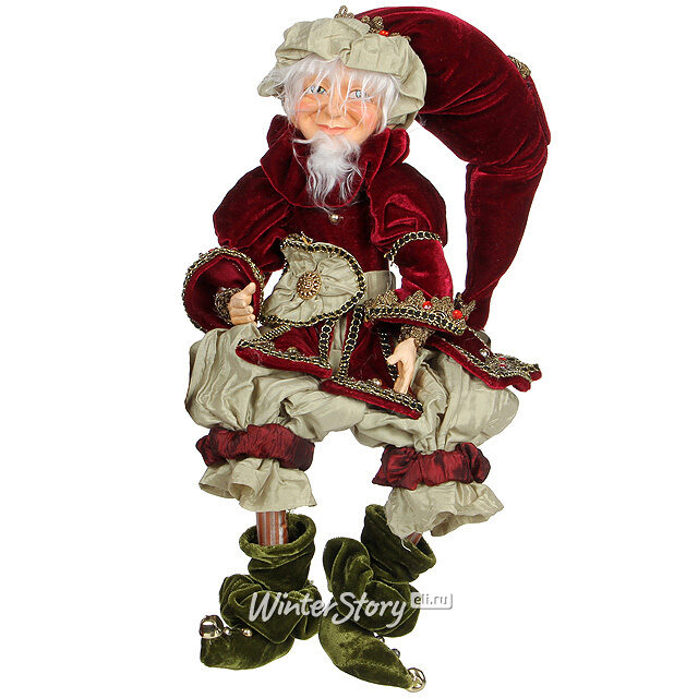 Фигура Эльф Аймон в бордовом камзоле 46 см Katherine’s Collection