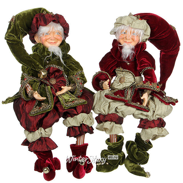 Фигура Эльф Аймон в бордовом камзоле 46 см Katherine’s Collection