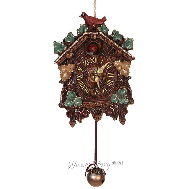 Елочная игрушка Деревянные Ходики 23 см, подвеска Katherine’s Collection