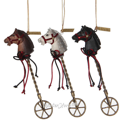 Елочная игрушка "Лошадка Циркачка коричневая", 19 см Katherine’s Collection