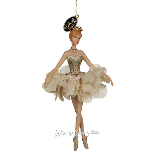 Елочное украшение "Балерина Марилена в изумрудном платье", 18 см Katherine’s Collection
