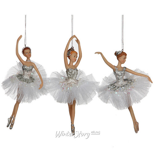 Елочное украшение Балерина Коппелия с руками вверх и вниз 17 см, подвеска Katherine’s Collection