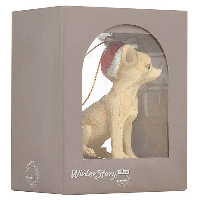 Елочная игрушка Собачка Чихуахуа - Новогодние питомцы 8 см Edelman