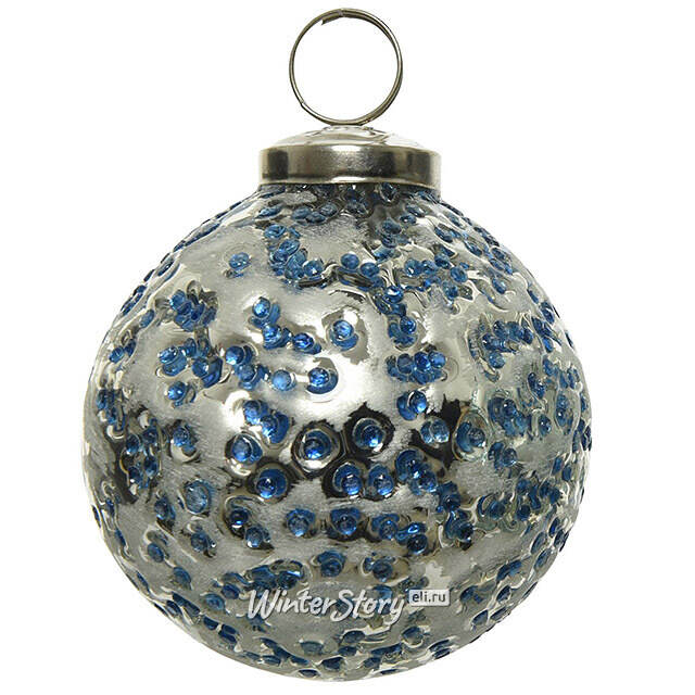 Винтажный елочный шар Bardolino - Gonneza 10 см, стекло Kaemingk