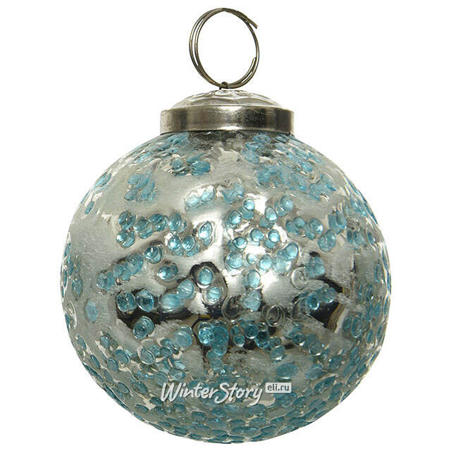 Винтажный елочный шар Bardolino - Godiasco 10 см, стекло Kaemingk