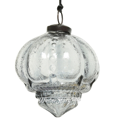 Винтажный елочный шар Мари-Виктуар 10 см дымчатый, стекло Kaemingk