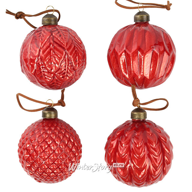 Елочные шары в подарочной коробке Modern Love 8 см, 12 шт, стекло Winter Deco