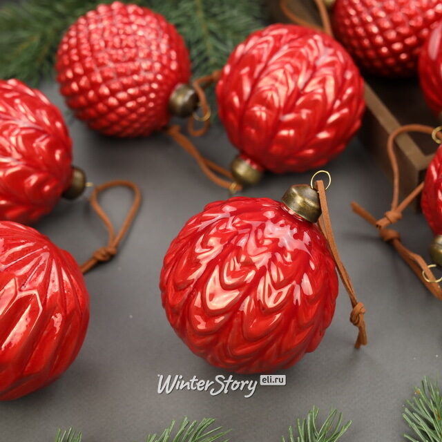 Елочные шары в подарочной коробке Modern Love 8 см, 12 шт, стекло Winter Deco