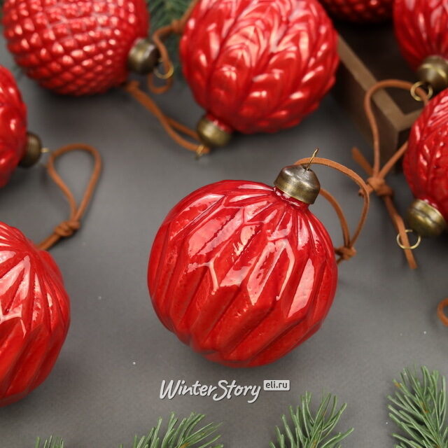 Елочные шары в подарочной коробке Modern Love 8 см, 12 шт, стекло Winter Deco