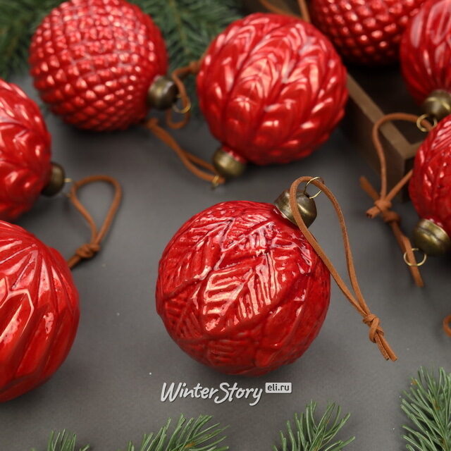 Елочные шары в подарочной коробке Modern Love 8 см, 12 шт, стекло Winter Deco