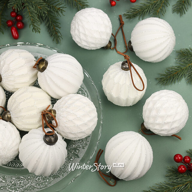 Елочные шары Marie Pavie 8 см, 12 шт, стекло Winter Deco