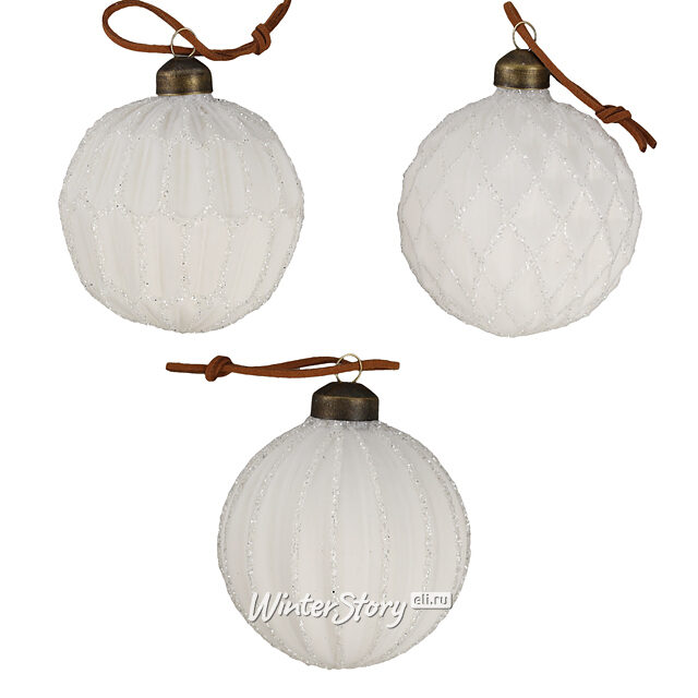 Елочные шары Marie Pavie 8 см, 12 шт, стекло Winter Deco