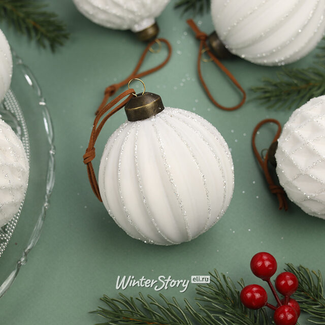 Елочные шары Marie Pavie 8 см, 12 шт, стекло Winter Deco