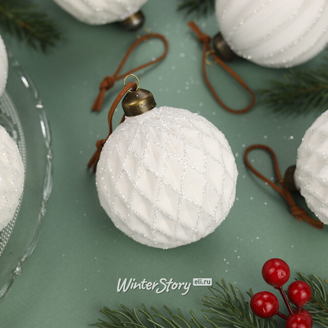 Елочные шары Marie Pavie 8 см, 12 шт, стекло Winter Deco