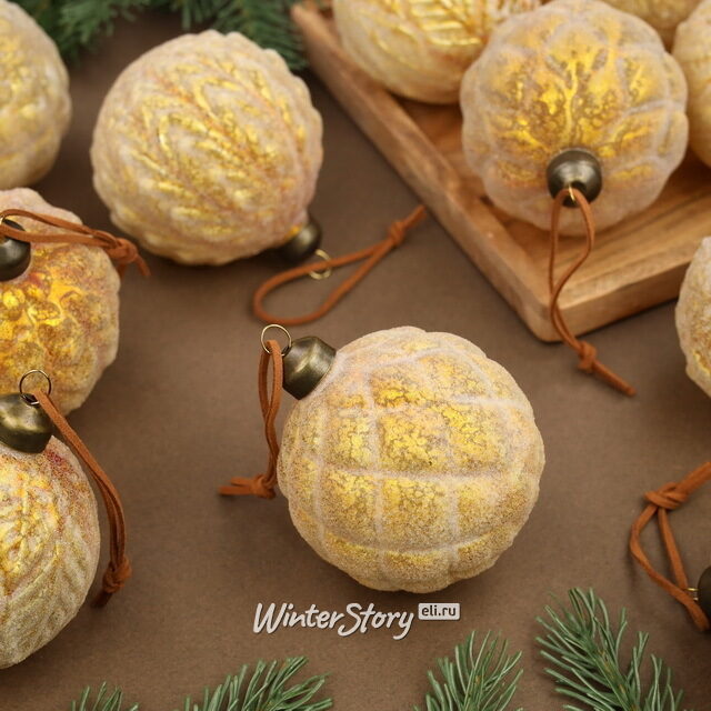 Елочные шары Roi Soleil 8 см, 12 шт, стекло Winter Deco
