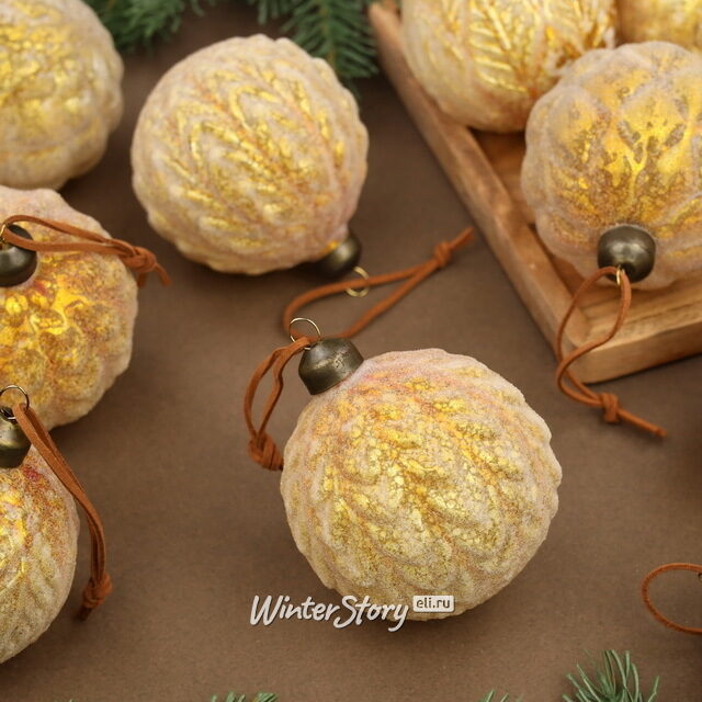 Елочные шары Roi Soleil 8 см, 12 шт, стекло Winter Deco