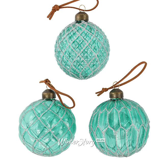Елочные шары Emerald Hommage 8 см, 11 шт, стекло, уцененные Winter Deco