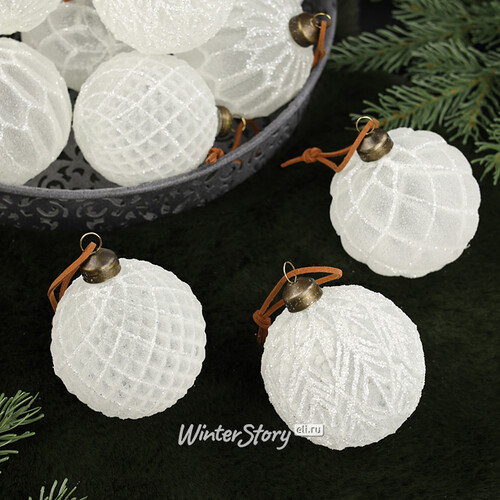 Набор стеклянных шаров Terre de Glace 8 см, 12 шт Winter Deco