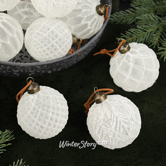 Елочные шары Terre de Glace 8 см, 11 шт, стекло, уцененные Winter Deco