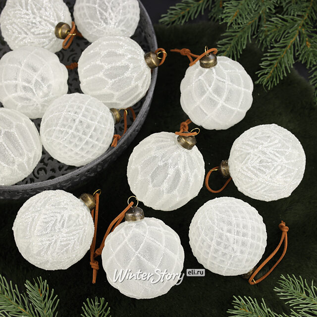 Елочные шары Terre de Glace 8 см, 11 шт, стекло, уцененные Winter Deco