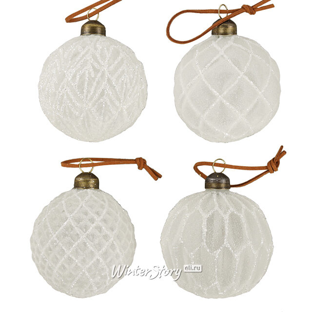 Елочные шары Terre de Glace 8 см, 11 шт, стекло, уцененные Winter Deco
