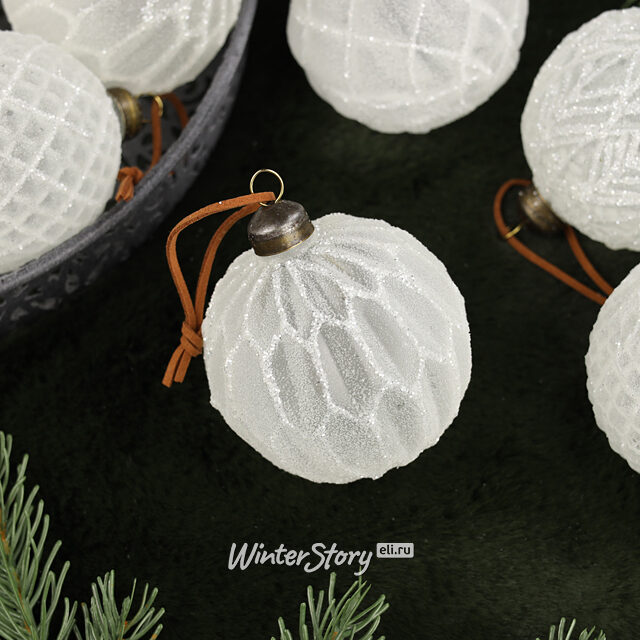 Елочные шары Terre de Glace 8 см, 11 шт, стекло, уцененные Winter Deco