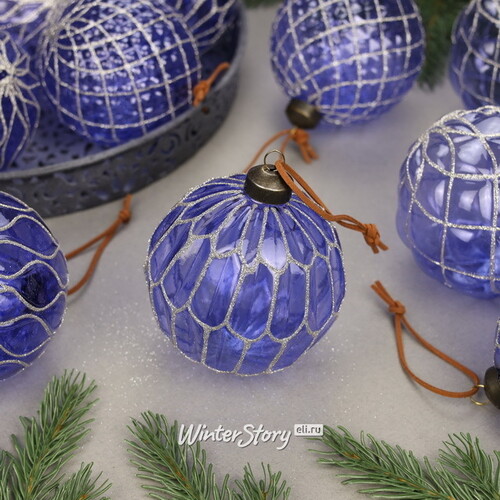 Набор стеклянных шаров Persian Violet 10 см, 12 шт Winter Deco