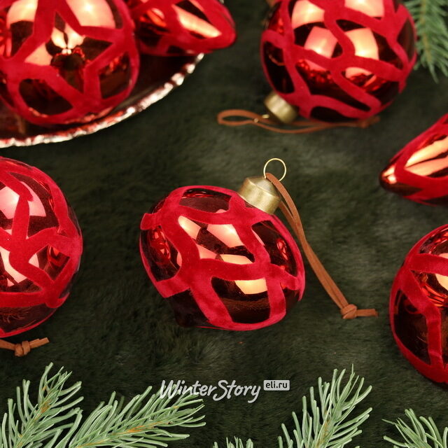 Елочные шары Vinalia Rustica 8-12 см, 11 шт, стекло, уцененные Winter Deco