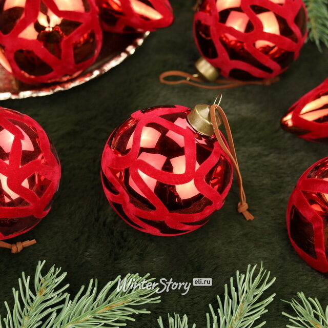 Елочные шары Vinalia Rustica 8-12 см, 11 шт, стекло, уцененные Winter Deco