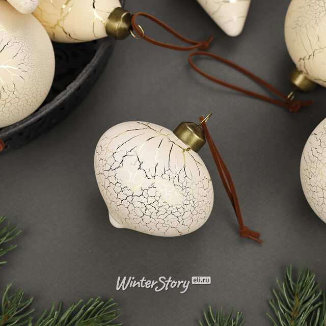 Елочные шары Ceres Framme 8-12 см, 12 шт, стекло Winter Deco