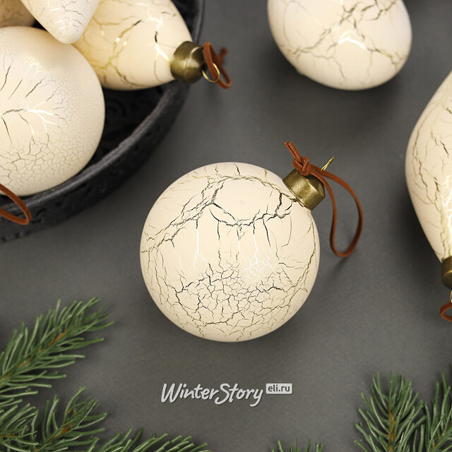 Елочные шары Ceres Framme 8-12 см, 12 шт, стекло Winter Deco