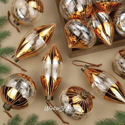 Набор стеклянных шаров Vincitore Sole 10-15 см, 12 шт Winter Deco