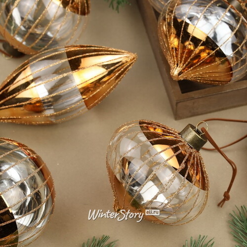 Набор стеклянных шаров Vincitore Sole 10-15 см, 12 шт Winter Deco