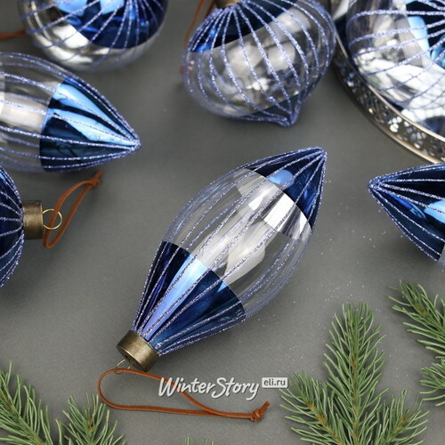 Набор стеклянных шаров Vincitore Luna 10-15 см, 12 шт Winter Deco