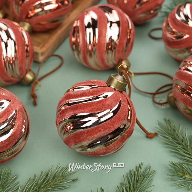 Елочные шары Де ла Марне 8 см, 12 шт, стекло Winter Deco