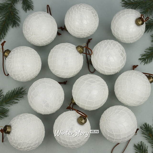 Елочные шары Emanuele 8 см, 11 шт, стекло, уцененные Winter Deco