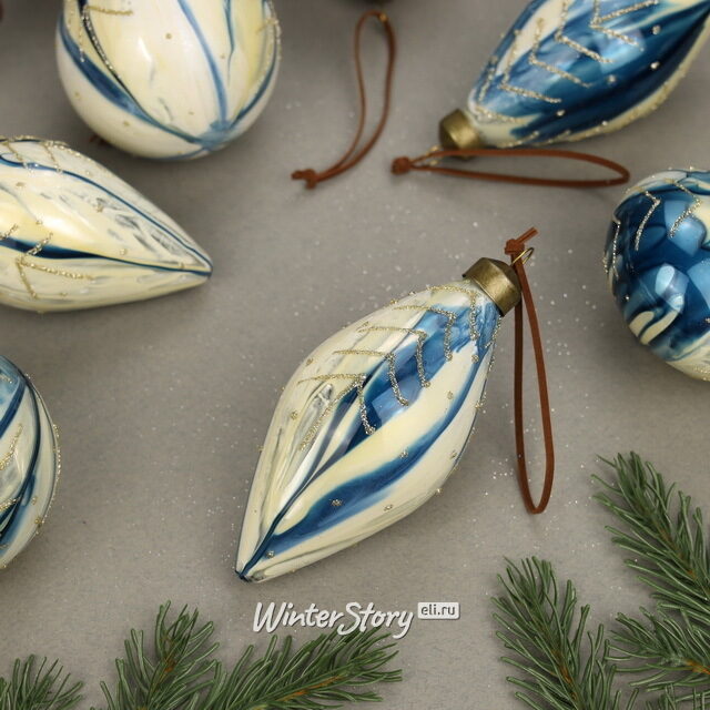 Елочные шары Misterio Mirra 8-12 см, 10 шт, стекло, уцененные Winter Deco