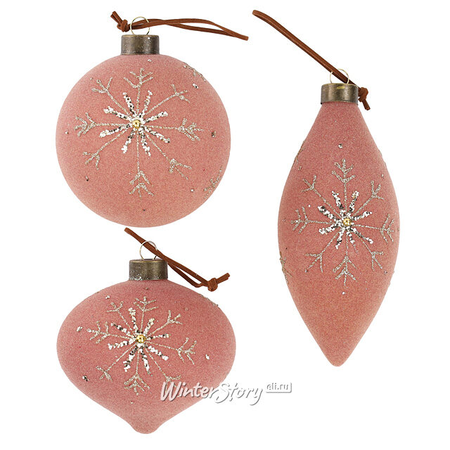Елочные шары Энгердал 10-15 см, 12 шт, стекло Winter Deco