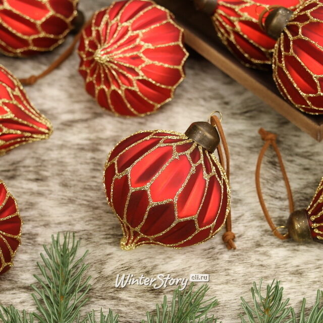 Елочные шары Felicita Rossa 8-11 см, 11 шт, стекло, уцененные Winter Deco