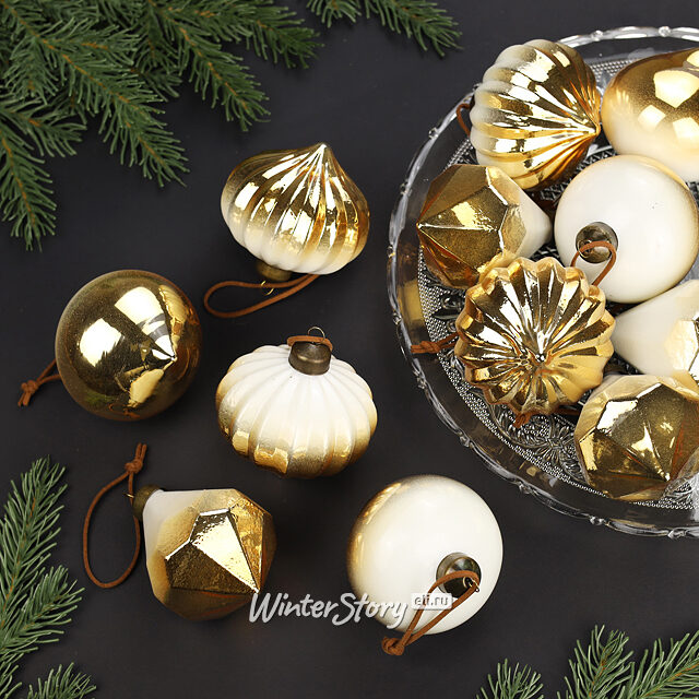 Елочные шары La Ballare 8-9 см, 12 шт, стекло Winter Deco