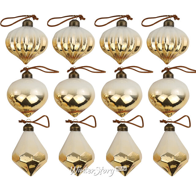 Елочные шары La Ballare 8-9 см, 12 шт, стекло Winter Deco