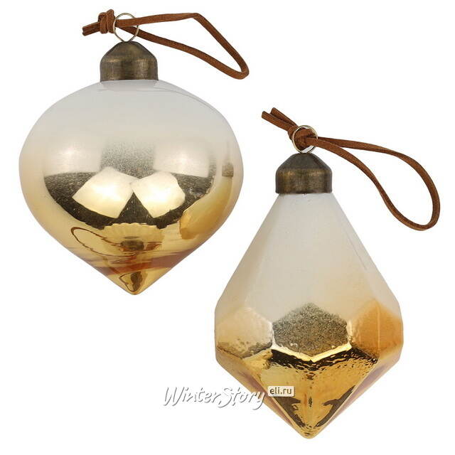 Елочные игрушки La Ballare 8-9 см, 12 шт, стекло Winter Deco