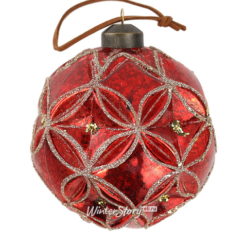 Набор стеклянных шаров Шарметт: Rouge 10 см, 4 шт Winter Deco