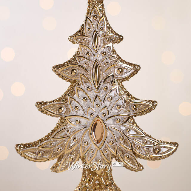 Елочная игрушка В Лесу Родилась Елочка 16 см золотая, подвеска Forest Market