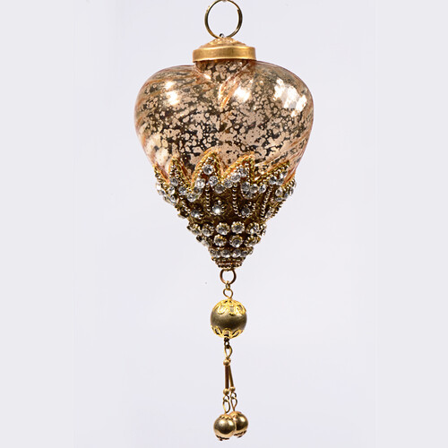 Елочная игрушка "Бесценный Дар", 17 см, золото, стекло, подвеска Kaemingk