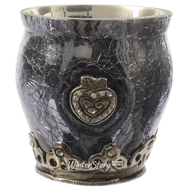 Подсвечник Очарование ночи 8 см, графит глянец Kaemingk